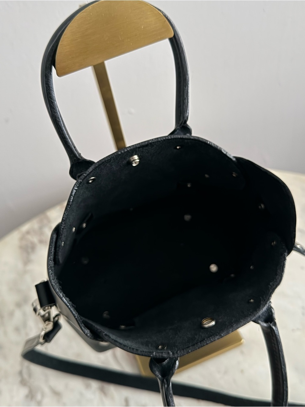 Zana Bayne Mini Pentagram Leather Handbag With Silver Hardware Sexy Statement OS - Picture 11 of 11